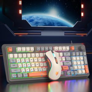 Combos K82 Gaming Keyboard 94 клавиши с мышечной световой клавиатурой RGB Light Priend Cowderepaden Персонализированная клавиатура для ноутбука для ноутбука.