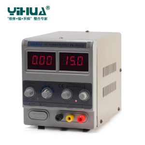 YIHUA 1502DD調整可能な変数出力DC電源LEDディスプレイ電話修理電源テスト規制電源15V 2A