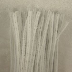 500st White Chenille Craft Stems Pipe Cleaners 12 30cm DIY Art for Children Handgjorda kreativa material268j