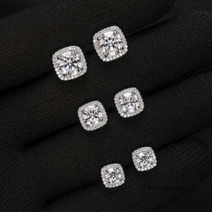 Swarovski 0.5CT 1CT 2CT Diamond Earrings 925 Sterling Silver Bling Moissanite Studs Earrings Jewelry for Men Women Nice Gift 709