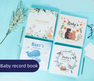 Planners Baby Memorial Book Family DIY Growth Record Book Birth Record Commemorative Hand Ledger Notebook