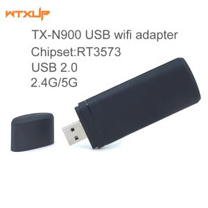 Карты 5 ГГц Wi -Fi USB -адаптер RT3573 RT5572 AC 450 Мбит / с Wi -Fi Adapter USB 2.0 TXN900 Двухполосный беспроводной USB -ключ для ноутбука ПК для ноутбука ПК