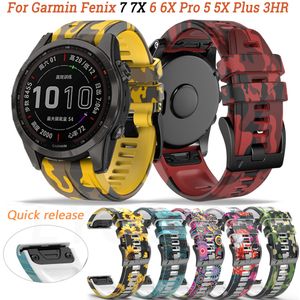 22 26 mm Schnellfit -Riemen für Garmin Fenix 7x 7 Solar/6x 6 Pro 5 x 5x plus 3HR/Epix Smart Watch Bands Schnellfreisetzung Silikonarmband