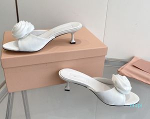Lüks Tasarımcı Kadın Sandalet gül saten terlikleri şık zarif seksi ince yüksek topuklu ayakkabılar 35-41