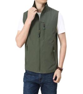 Men039s Vests Spring Summer Vest Men Outdoor Casual Quick Dry Tactical Large Size M5XL Thin Mesh Liner Breathable Waistcoat Gi5454820