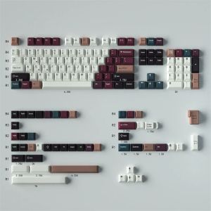 Keyboards Cherry Profile 129 Keys PBT Keycap Mechanical Keyboard Gamer Five Sides DyeSubbed Supplement 2.25 2.75 7U Spacebar Alice 80 Pro