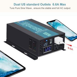 800W Solar Power Inverter 12V 220V Pure Sine Wave Inverter Solar System Transformers DC to AC Converter 24/48V to 120V/230V/240V