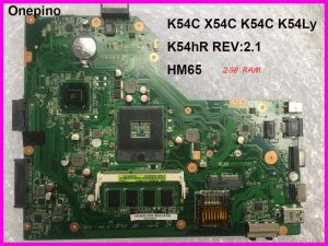 Moderkort K54C Laptop Motherboard för ASUS K54C X54C K54 K54LY K54HR System Board 2GB RAM Onboard Rev 2.1 Testat arbete