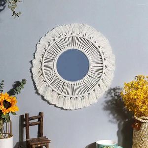 Tapestries Woven Makeup Mirror Tapestry European Style Background Wall Decoration Bedroom Feather Hanging