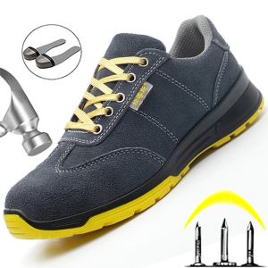 Boots Construction Work Shoes Men Punctureproof Safety Shoes Men Steel Toe Cap Work Boots Botas De Seguridad Laboral Para Hombre