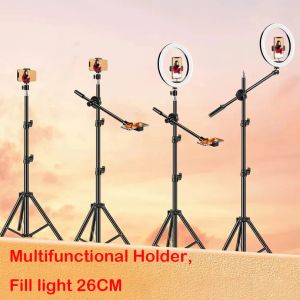 Lights 10" Photography Led Video 26CM Ring Light Circle Fill Lighting Camera Photo Studio Phone Selfie Lamp With Tripod Stand Boom Arm