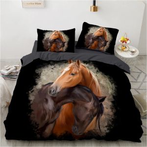 Lyx 3D -sängkläder Set Europe Queen King Double Däcke Cover Set Bed Linen Bekvämt filt/quilt Cover Bed Set Animal Tiger
