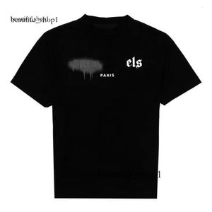 Mens Designer T Shirt Clothes Palms Designer Shirts Palms Angles T Shirts Fashion Spray Paint Graffit Angles Short Sleeves Loose Tide Brand Crew Neck Letter 118