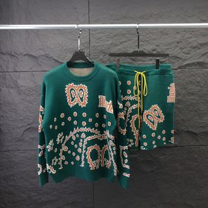 Herr- och kvinnors tröja uppsättningar Designer Sweater set mäns bomullsmodtröja shorts långa kläder par samma kläder m-3xl1