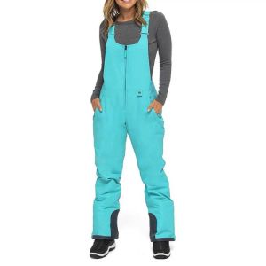 Overalls Men And Women Snow Trousers Waterproof Skiing Bibs Breathable Wind Resistant Zipper Design Snow Overalls for Ski