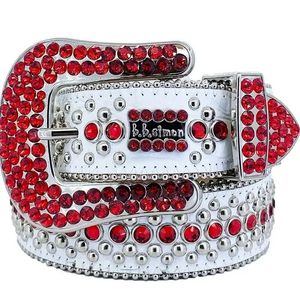 Fashion Belts for women mens designer BB belt simon Shiny Rhinestones Multicolor miss seller