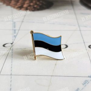 Estonia National Flag Flag Haftery Patches Badge Tarcza i kwadratowy kształt jeden zestaw na dekoracji plecaka z tkaniną