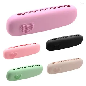 Storage Boxes Travel Makeup Brush Holder Case Silicone Cosmetic Waterproof Portable Area Design