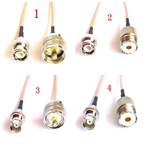 Q9 BNC till SL16 UHF SO239 PL259 Kvinnlig jackhanning med nuto-ringfläns Small Water Proof Crimp för RG316 Coaxia Cable 50OHM