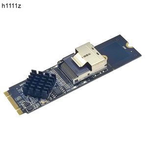 Cards NEW M.2 NVME to Mini SAS SFF8087 Expansion Card Support 4 Port SATA3.0 6Gbps HDD SSD SATA Controller SFF8087 to M2 NVME Adapter