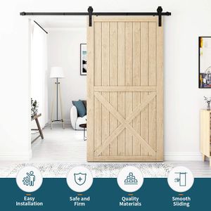 Per pista scorrevole russa Hardware Hardware Wood porta porta grollo porta scorrevole Kit di diapositiva della porta della porta del fienile