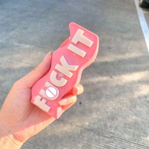 Letter Alphabet Candle Mold Rectangle Funny IT Slogan Silicone Candles Mould For Wedding Home Decoration