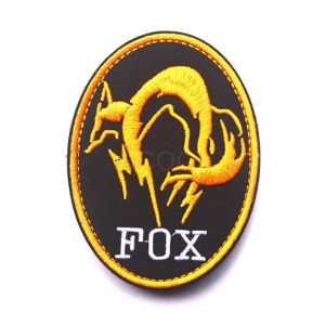 Fox PVC Patches bordados de manchas militares táticas emblemas de bordado de borracha de emblema de emblema para roupas de mochila