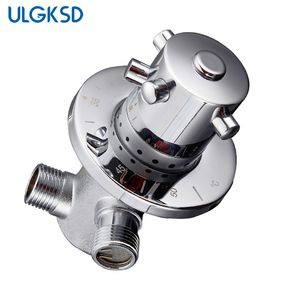 ULGKSD Thermostatic Brass Cartridge G1/2=DN15 Mixer Valve Hot Cold Water Temperature Control Mixing Bathroom Accessories