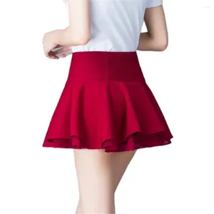 Schermate Shorts Frill Skorts Skorts Culgotte in vita alto Culgotte Solido Mini Jupe Jupe Womens Scorse Falda Ruffled