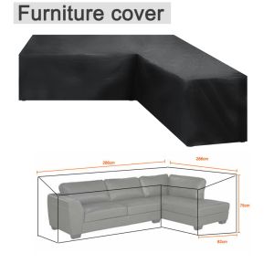 Garden Outdoor Sofa Cover Rattan Eckmöbel Abdeckung V Form wasserdichte Sofa -Schutzabdeckung für Gartenmöbel