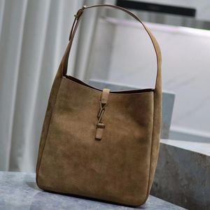 Mirror Quality Bucket Bag Faux Suede Leather Designer Bag Yslbags Le5A37 Hobo Women Wandering Handbag Large Capacity Shoulder Bags Intermediate compartment