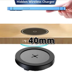 Chargers Wireless Charger almofada para mesa de carregamento rápido para iPhone 15/14/13/12/11/x/xr/xiaomi 13/Samsung S23 S22 S21 Hidden Charger