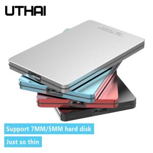 Gehege Uthai G13 Neues Produkt Aluminiumlegierung USB3.0 Hochgeschwindigkeit 7 mm mobiles Festplattengehäuse 2.5 Britisch -SATA -Festplattengehäuse