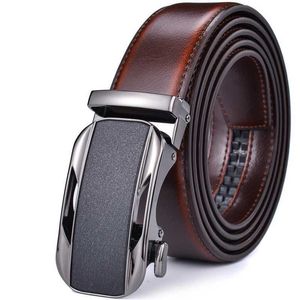 Belts Ratchet dress mens leather belt with automatic buckleC240410