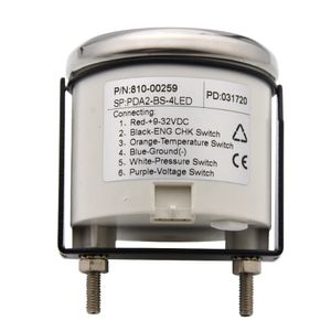 Universal 52 mm larmmätare mätare vattentät volt oljetryck Vattentemperatur CHK Motorlarm med röd bakgrundsbelysning 12V/24V