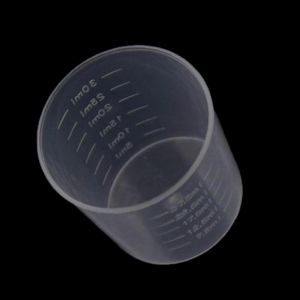 30/50 ml Klar plastskalad provkopp med lock Laboratoriekökprov Mätkopp 10st