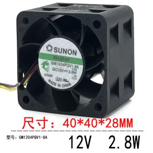 Raffreddamento nuovo originale 4cm 4028 12V 2,8W GM1204PQV18A 1U2U Fan di telaio ad alta velocità