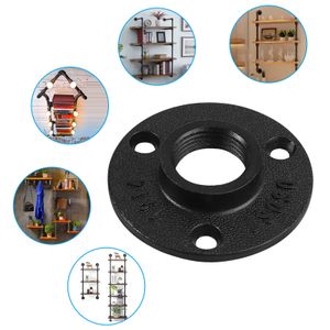 10Pcs Malleable Flange Aluminum Alloy Pipe Fittings Wall Floor Flange 3/4" BSP Rusty Industrial For Hanging Rack Shelves