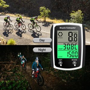 Wired Bike Computer 19 Functions Touch Bike Speedometer Odometer Waterproof Bicycle Computer with Backlight Cycling Accessory