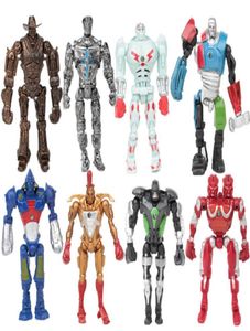 8PCSSET Ação de aço real Figura Toys Atom Movie Zeus Twin Cities Midas Robot PVC 13cm Anime NonJakks Robot em Stock3750568