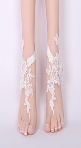Fashion Women Lace Foot Feed Anklet Sandalo a piedi nudi Accessori per fiori per matrimoni per la sposa5230493