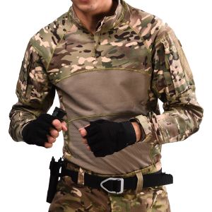 T-Shirts Männer Outdoor Camouflage Langes Hemd Taktische T-Shirt Military Cycling Training Männer Kleidung Armee Kampfhemd Airsoft