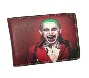 CACADO DE SUICIDADE carteira The Joker Quinn e Bat Man Anime Comics Bifold Men Women Wallets With Card Holder Purse Billeteras9355546