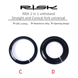 1 st 1,5 tum Universal Bike Headset Base Spacer Crown Race Headset Washer Opening avsmalnande rak gaffel 45 graders cykeldel