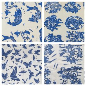 Pottery Clay Art Underglaze Colored Flower Paper Blue White Stickers Transfer Paper Jingdezhen High Temperature Firing Decal