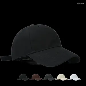 Bollmössor 59-62CM 61-65CM Big Head Men Snapback Hip Hop Women Adult Cotton Baseball Cap Trucker Hat Stor storlek Solid Color