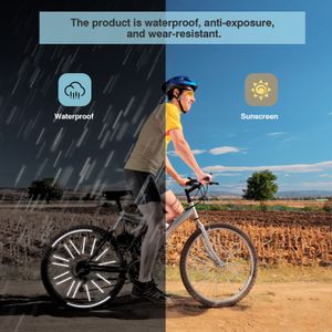 Spoke refletor Biciclo Refletor Clip Tubo 360 ° Visibilidade Safe Riding à noite para todos os raios de bicicleta padrão