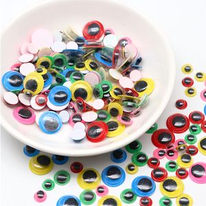 Buntes Wiggle Eye Round bewegend wackelig wackelig googly Augen 6/8/10 mm für Spielzeugkleidungsaugen Puppen Teile DIY Crafts Accessoires