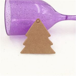 100Pcs/Lot Merry Christmas Tree Gift Tag For Wedding Decoration