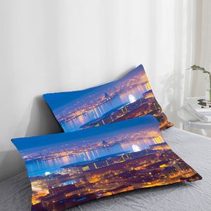 3D HD Pillow Case, Pillowcase 50x70/50x75/50x80/70x70, декоративная наволочка на заказ дизайн, городская ночная постельное белье.